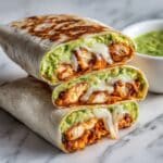 Chicken Burritos with Fresh Salsa Verde and Guacamole Recipe