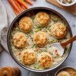 Skillet Biscuit Chicken Pot Pie Recipe