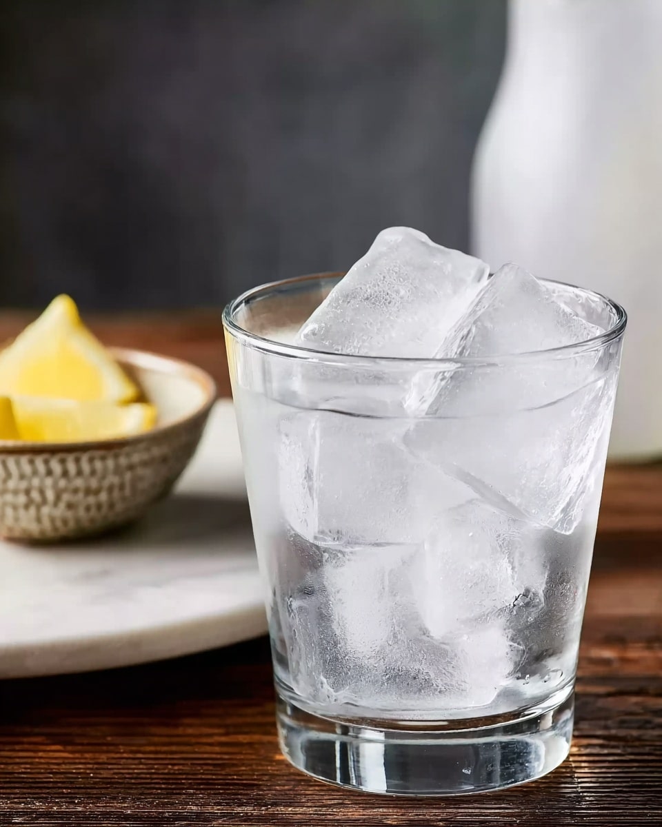 Two clear glasses filled with a dark red drink, each glass containing ice cubes and visible slices of orange and lemon. The glasses are placed on a round metallic tray with a dark tone, sitting on a white marbled surface. In the background, there is a blurred white bowl filled with dark grapes and a tall, cylindrical dark container. The overall setting gives a fresh and inviting look. photo taken with an iphone --ar 4:5 --v 7
