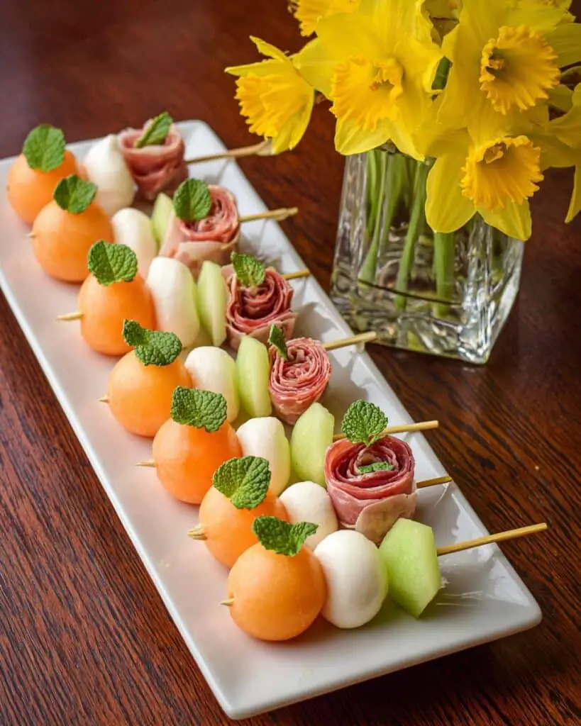 Prosciutto and Melon Skewers Recipe