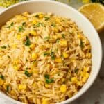 Lemon Orzo with Corn and Parmesan Recipe