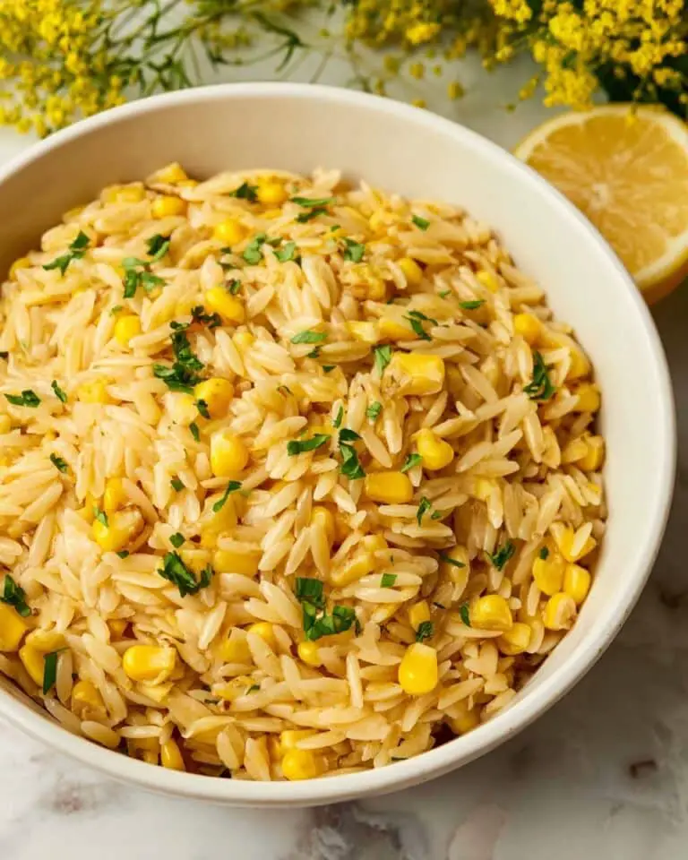 Lemon Orzo with Corn and Parmesan Recipe
