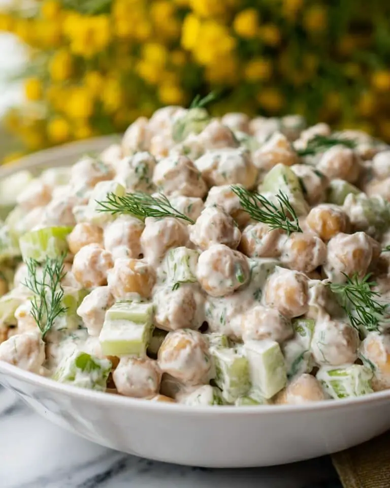 Creamy Chickpea Salad with Dill Recipe