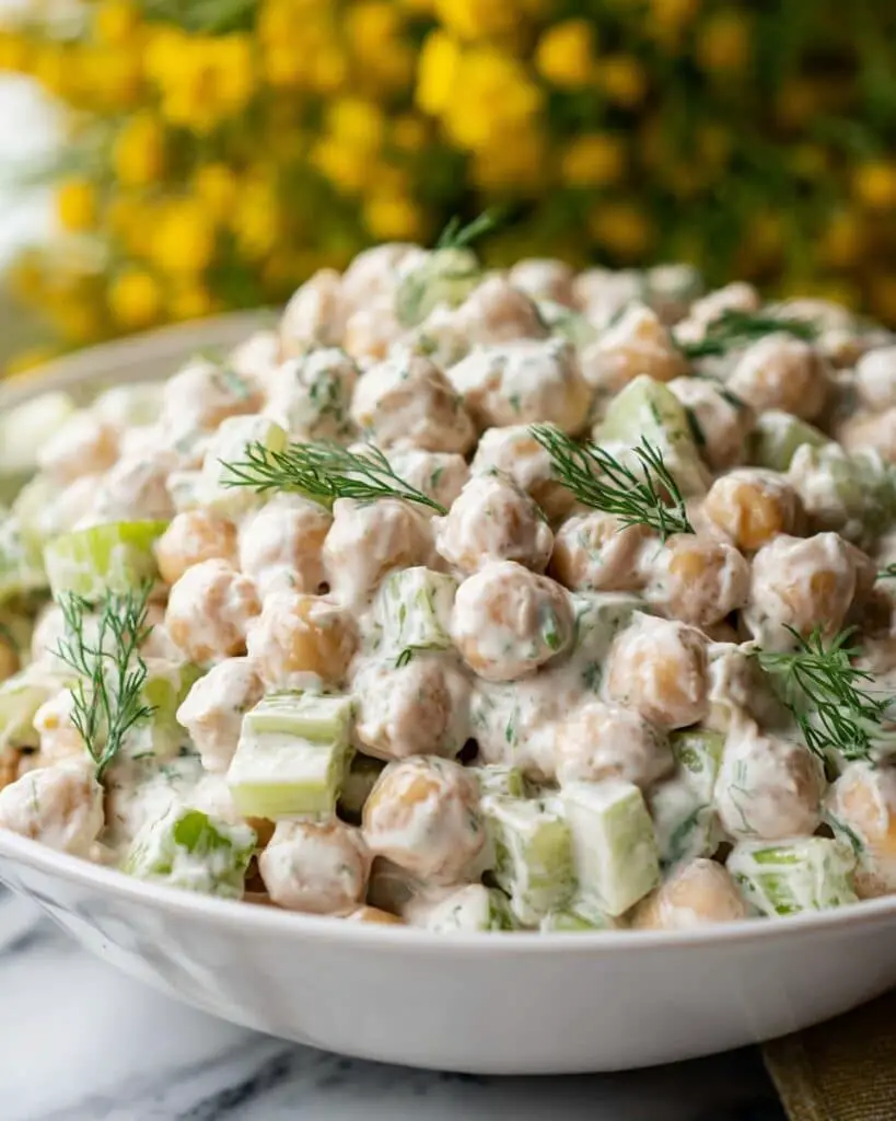 Creamy Chickpea Salad with Dill Recipe