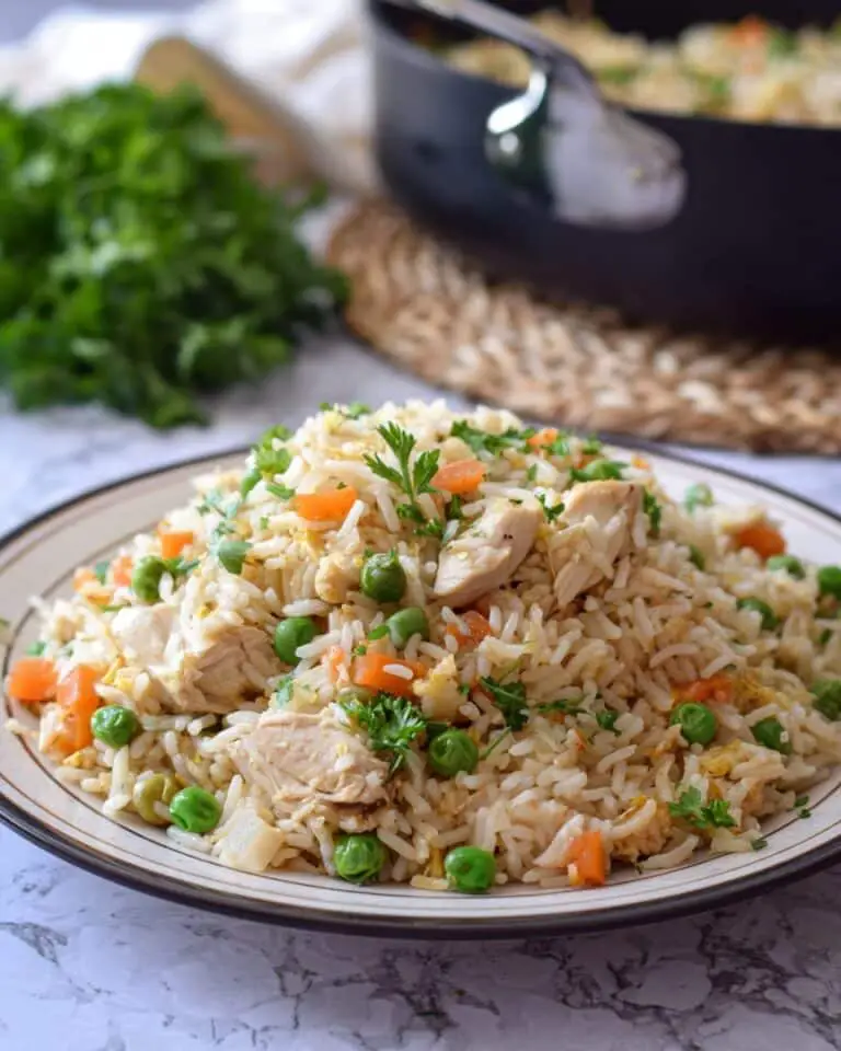 Skillet Chicken with Rice and Peas Recipe