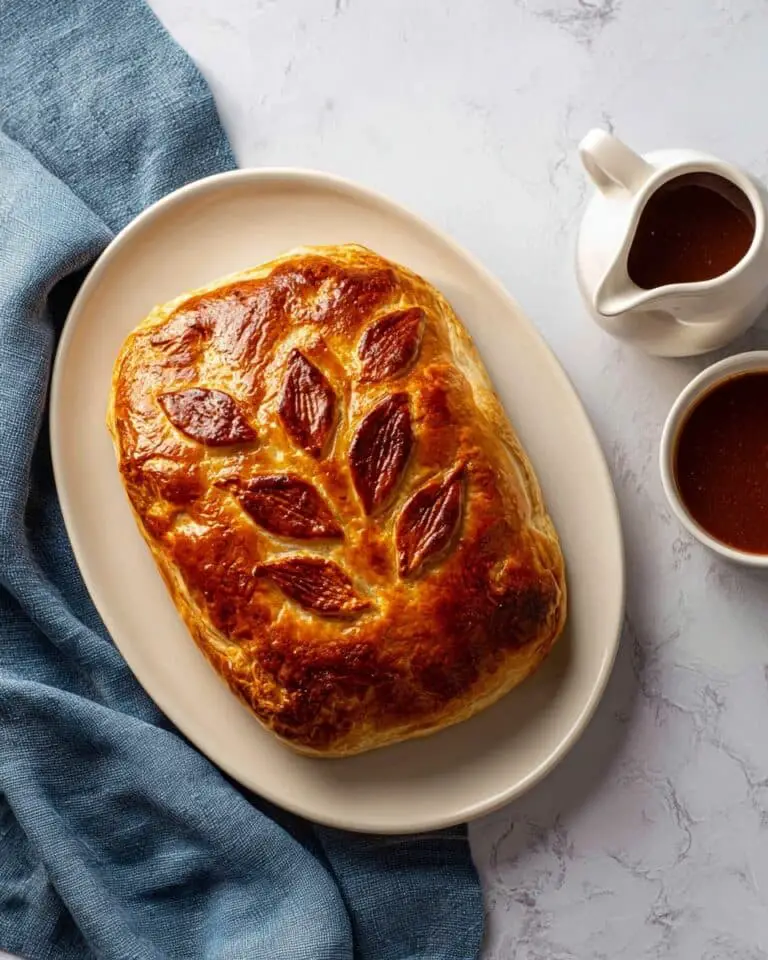 Beef Wellington with Truffle Red Wine Sauce Recipe