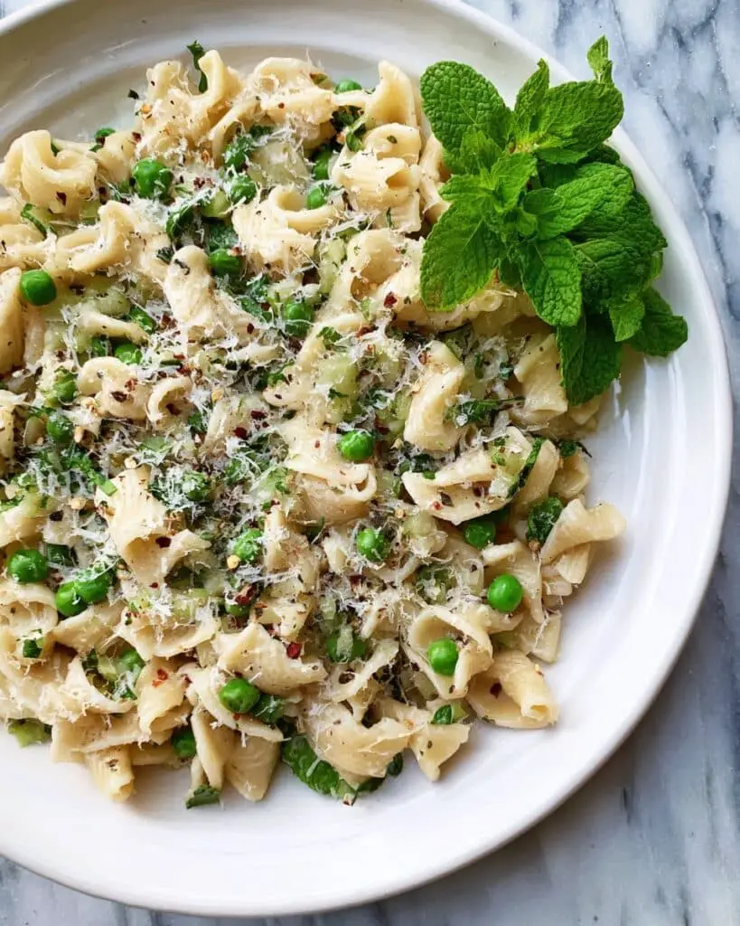 Pasta with Peas, Lemon, Basil, and Mint Recipe