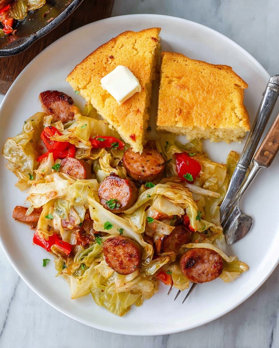 The image shows two side-by-side views of a black cast iron pan on a white marbled surface. On the left side, the pan contains small pieces of cooked bacon that are golden brown and slightly crispy, sitting in bubbling oil. On the right side, the pan has round slices of sausage that are browned and sizzling in the oil, with a mix of lighter and darker brown spots on each slice. The wooden surface around the pan is textured with warm brown tones. photo taken with an iphone --ar 4:5 --v 7