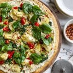 Mediterranean Hummus Pizza without Cheese (+ Multiple Topping Options) Recipe
