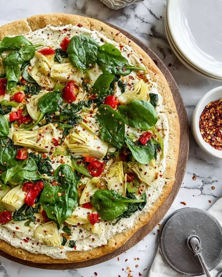 Mediterranean Hummus Pizza without Cheese (+ Multiple Topping Options) Recipe