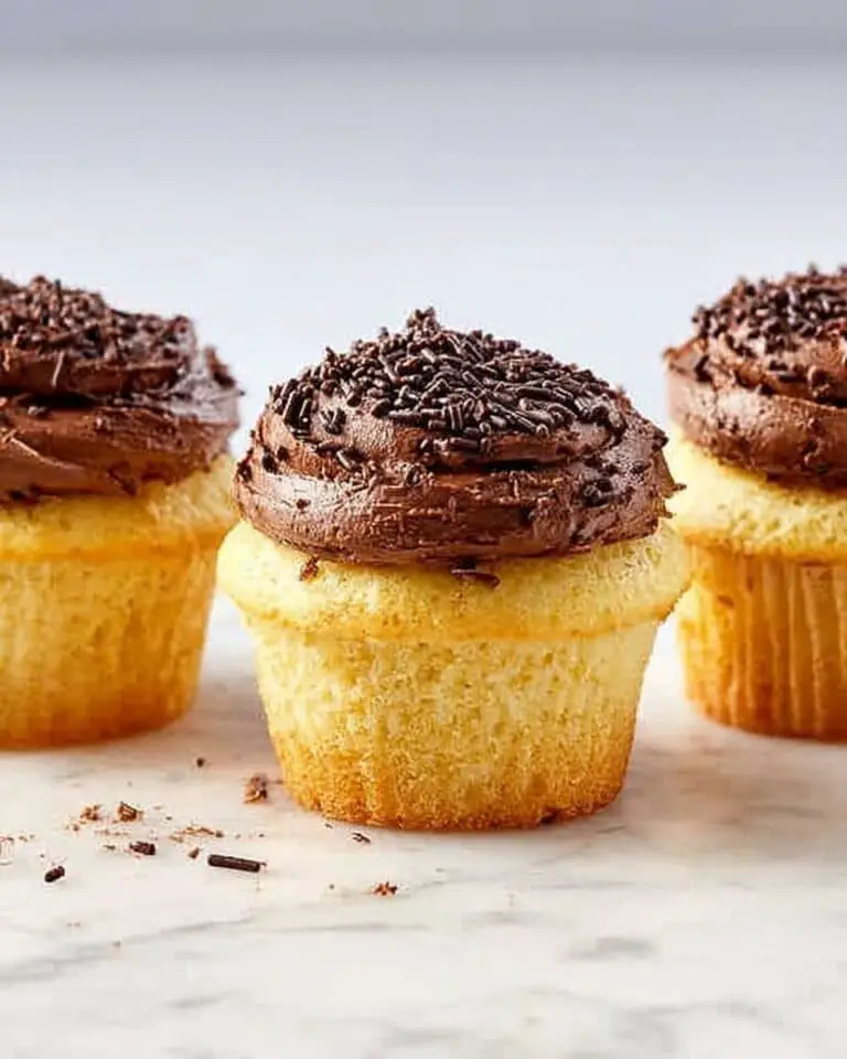 Perfect Yellow Cupcakes with Whipped Chocolate Buttercream Recipe