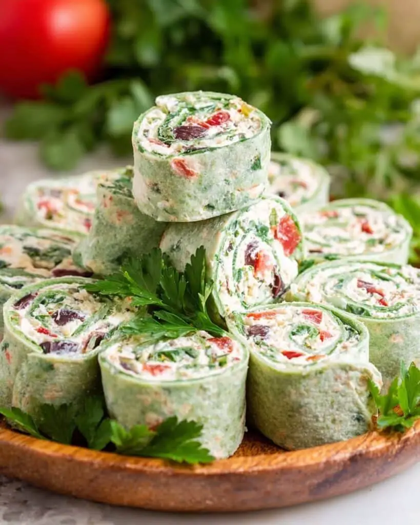 Greek Salad Pinwheels Recipe