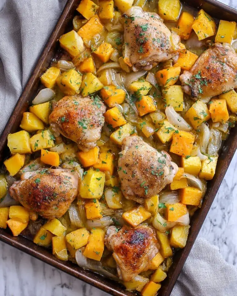Old Bay Sheet Pan Chicken & Squash Recipe