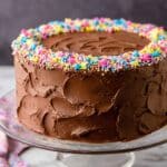 Vanilla Cake with Chocolate Frosting Recipe