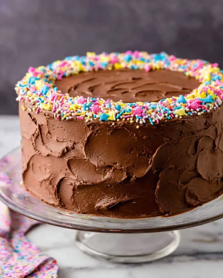 Vanilla Cake with Chocolate Frosting Recipe
