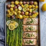 Lemon Garlic Butter Salmon with Asparagus and Baby Potatoes Recipe