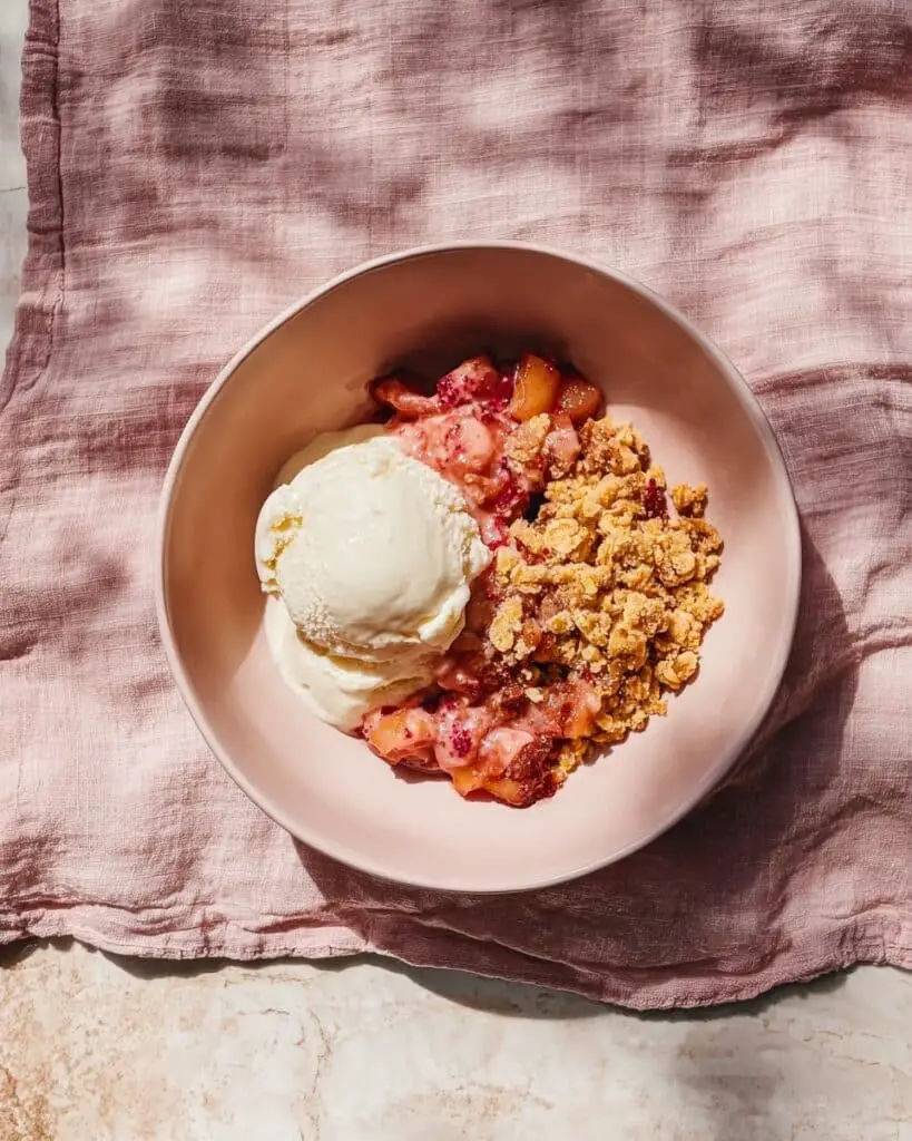 Gluten-Free Rhubarb Crisp with Buckwheat Oat Topping Recipe