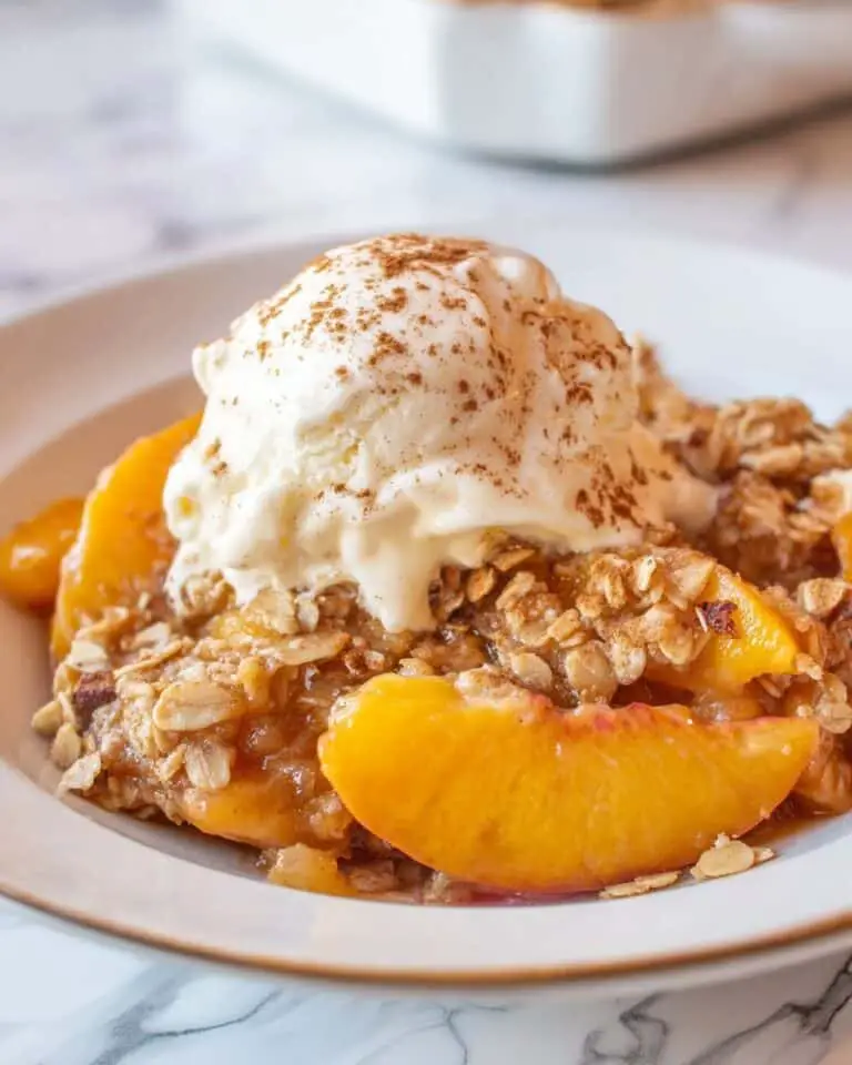 Peach Crisp with Frozen Peaches Recipe