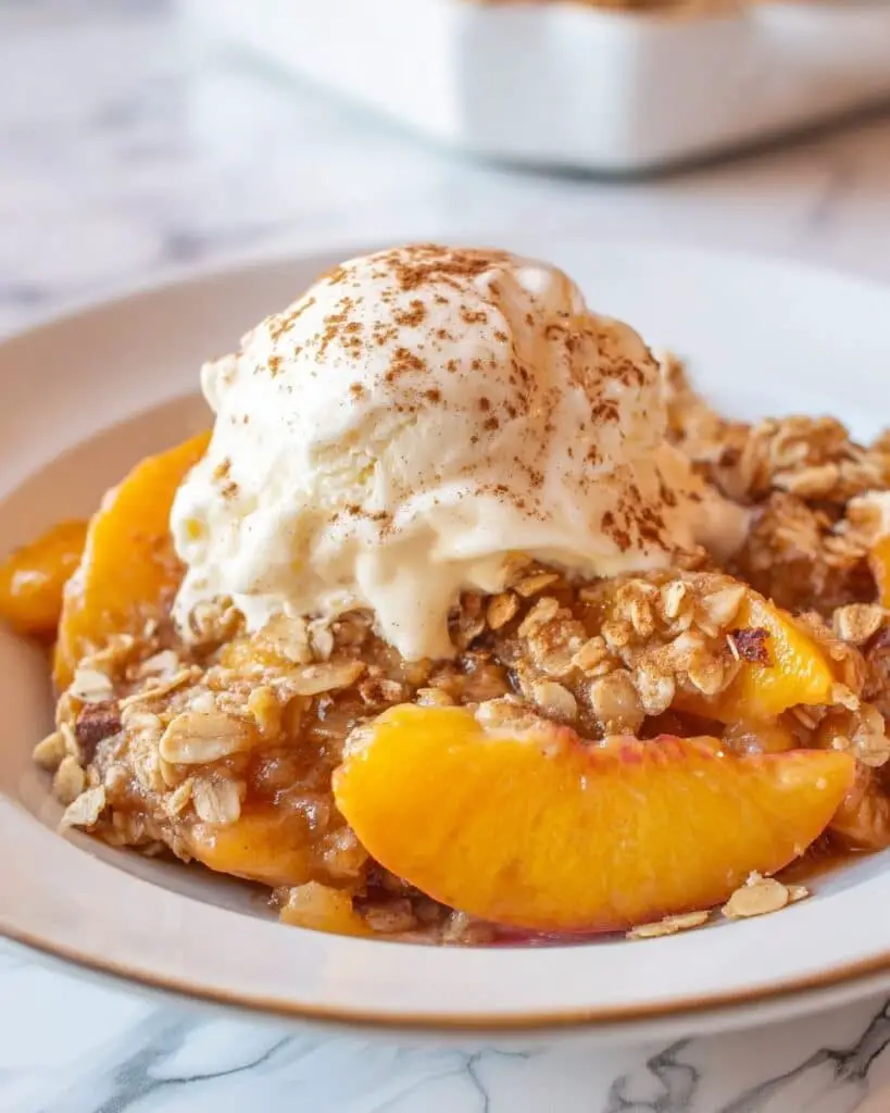 Peach Crisp with Frozen Peaches Recipe