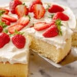 Tres Leches Cake with Fresh Strawberries and Whipped Cream Recipe