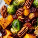 Sprouts and Cinnamon Butternut Squash with Pecans and Cranberries Recipe