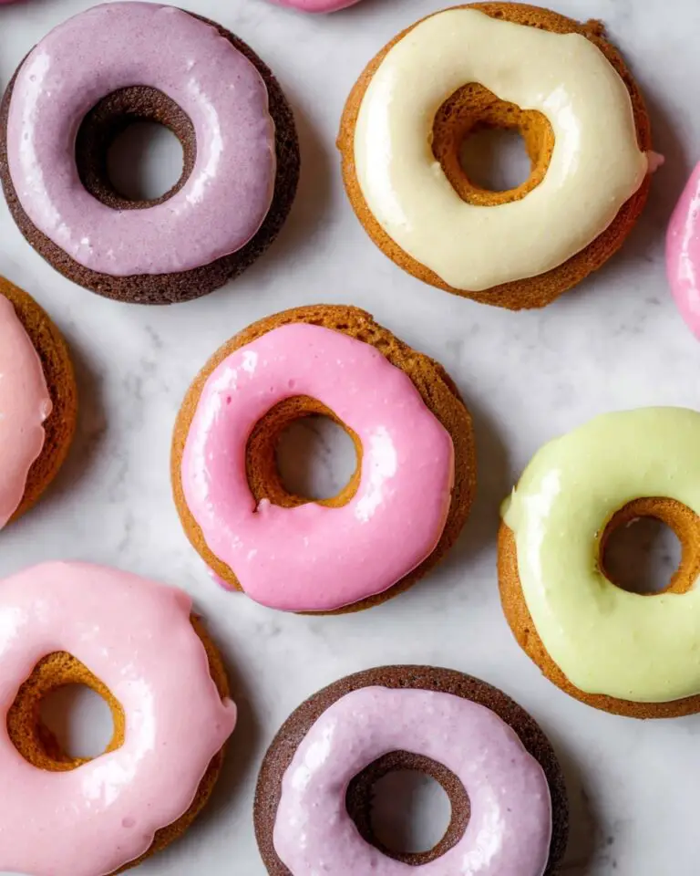 Fluffy Grain-Free Mini Donuts with Pastel Glaze Recipe
