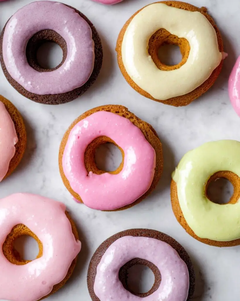 Fluffy Grain-Free Mini Donuts with Pastel Glaze Recipe