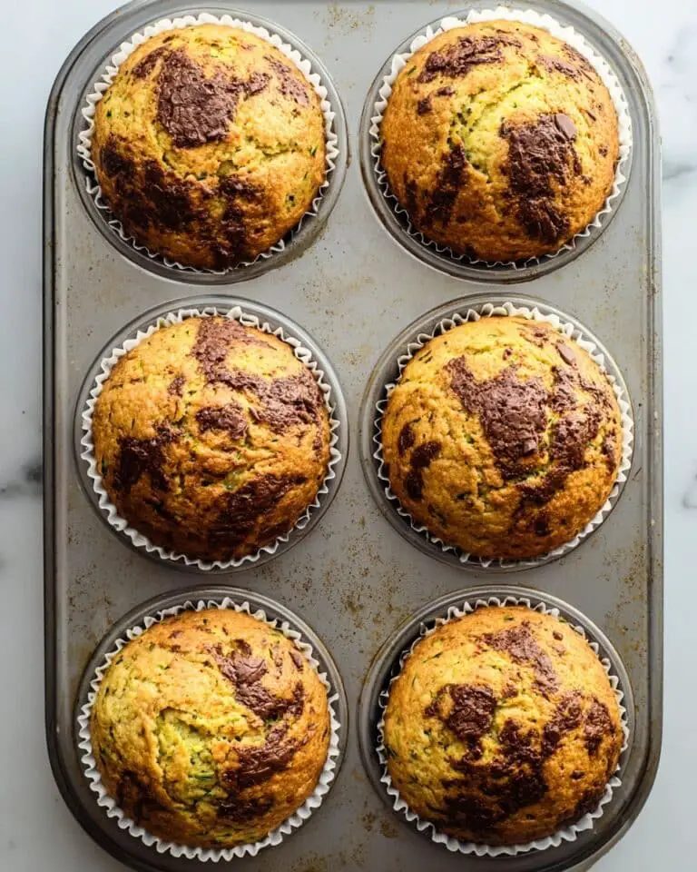 Zucchini Muffins with Cinnamon Chocolate Recipe