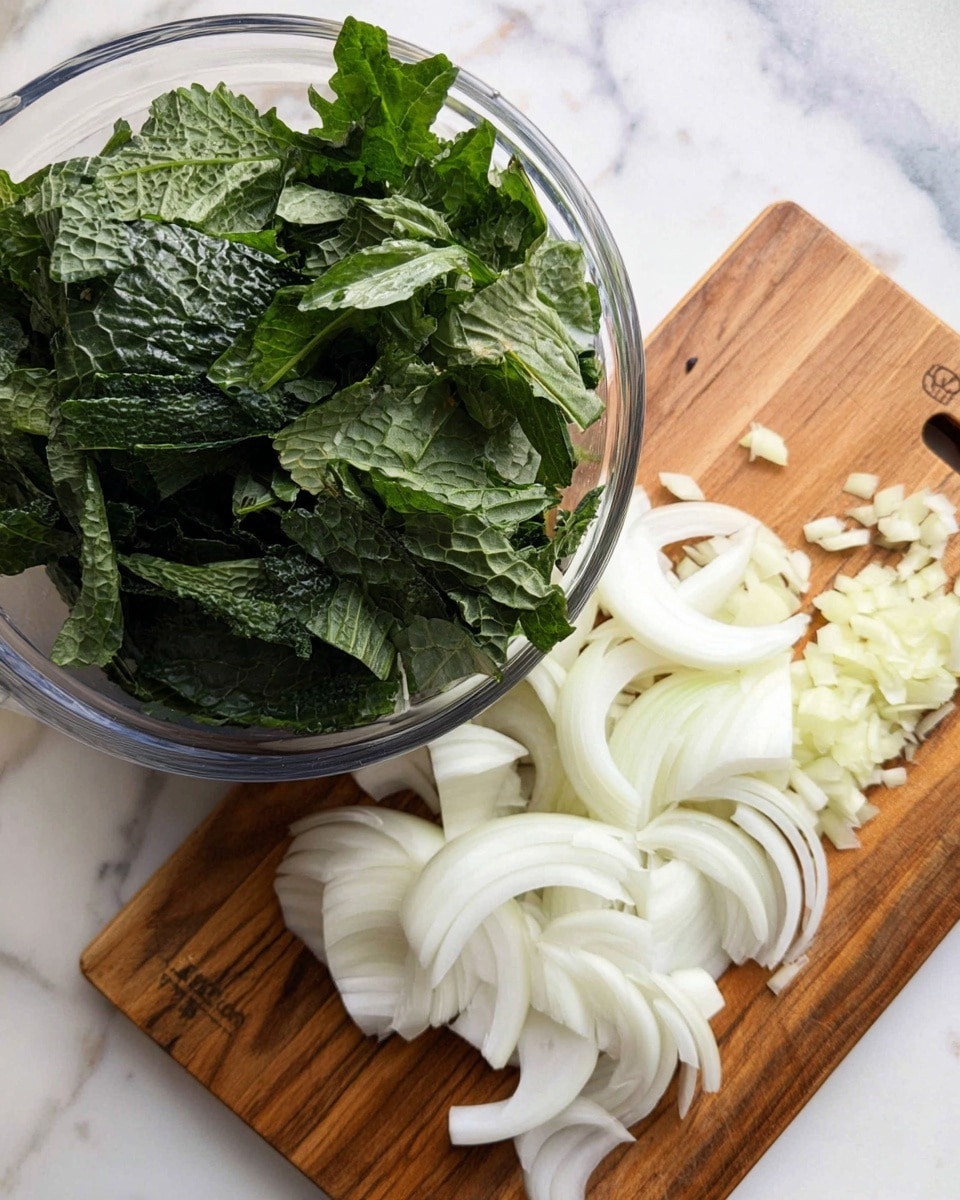 A black skillet filled with a creamy green sauce that has visible pieces of cooked greens mixed inside. On top of the sauce, there are three broken egg yolks with bright yellow and slightly runny centers, surrounded by soft whites. White crumbled cheese is scattered evenly across the surface, along with fresh green mint leaves placed randomly. The skillet is set on a white marbled surface, showing a close-up top view of the dish. photo taken with an iphone --ar 4:5 --v 7