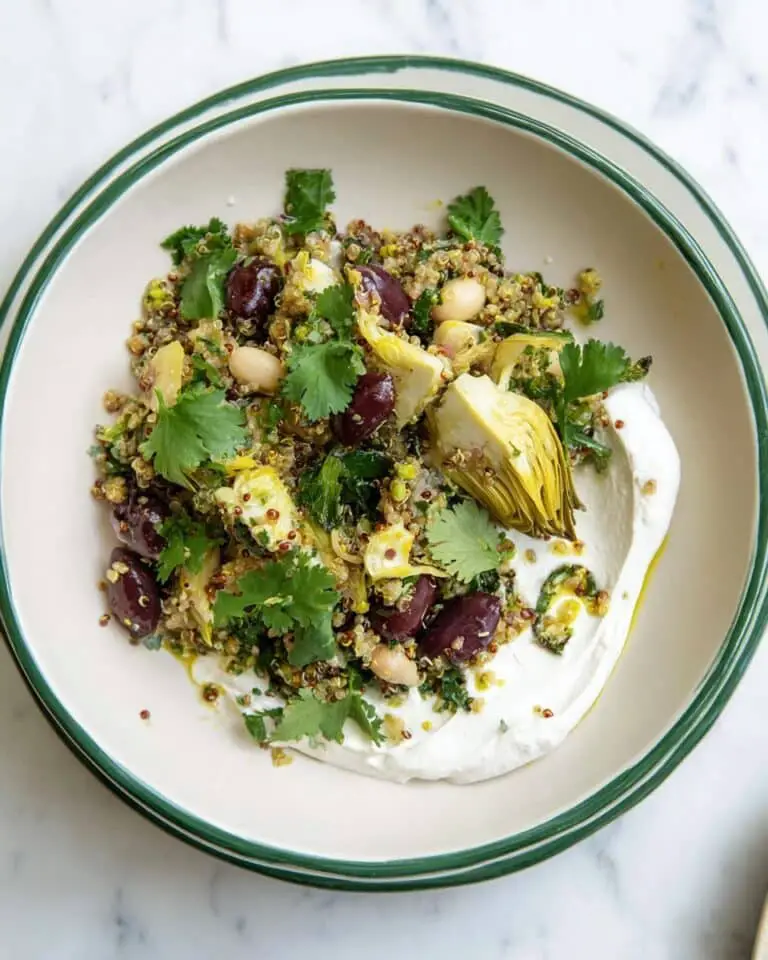 Crispy Artichoke Hearts over Lemon Quinoa Recipe