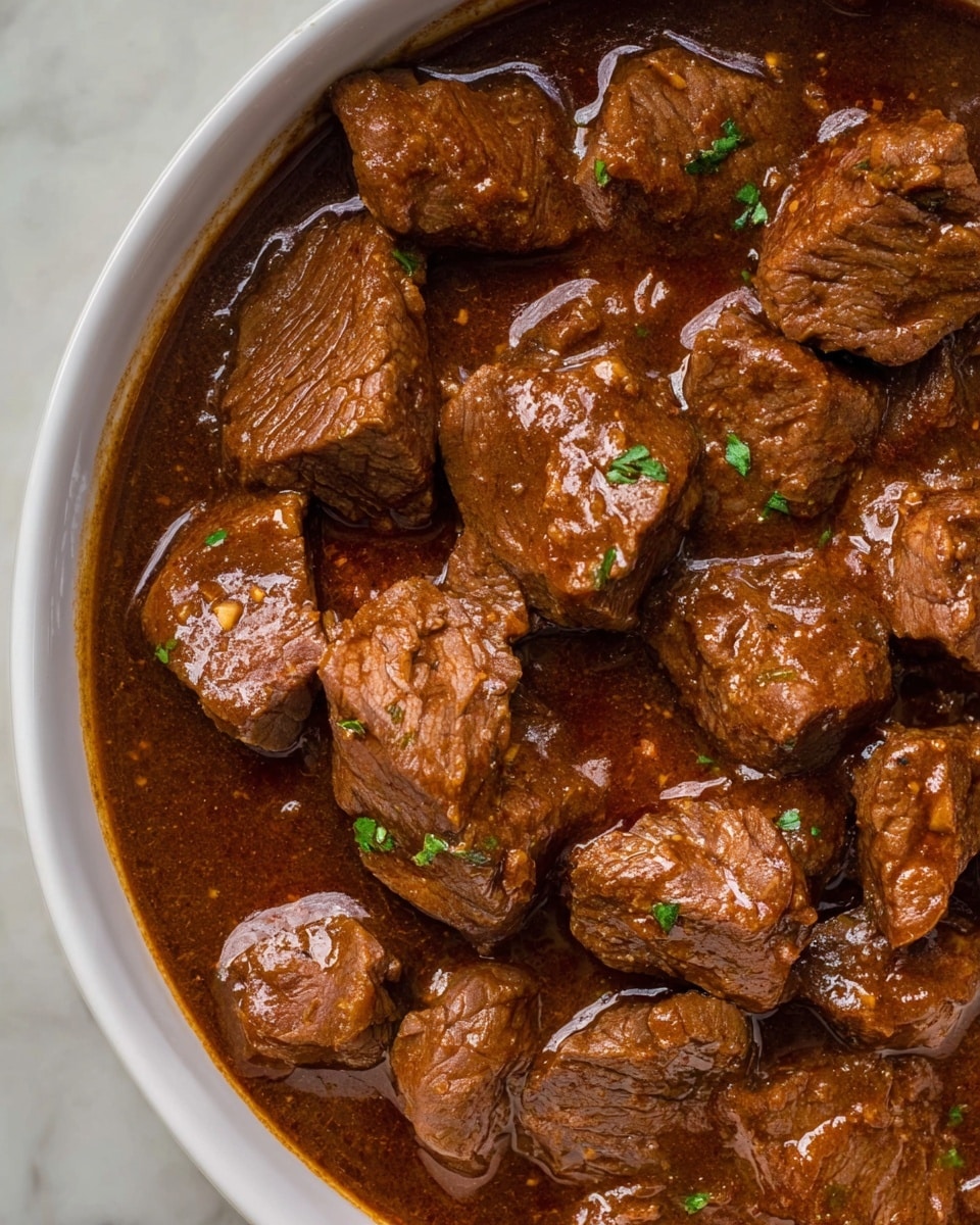 Slow Cooker Honey Bourbon Steak Tips Recipe