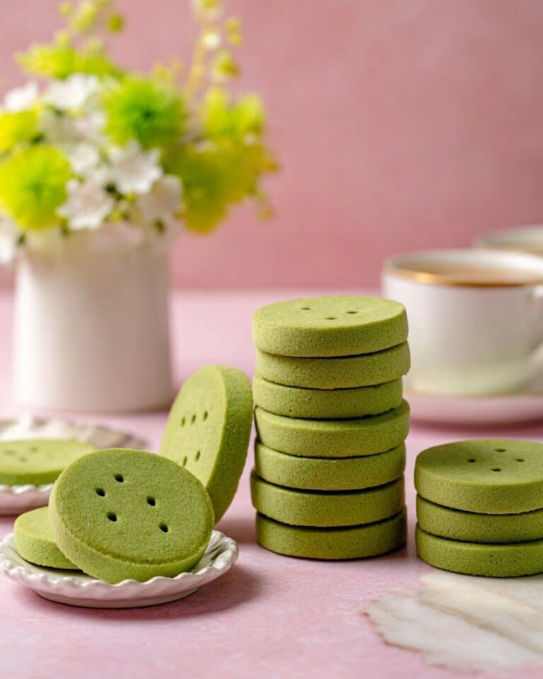 Buttery Matcha Shortbread Cookies Recipe