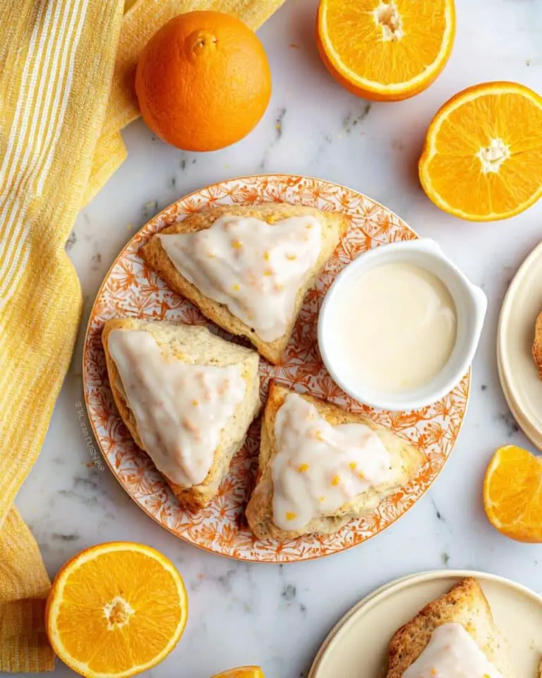 Orange Cream Scones with Citrus Glaze Recipe