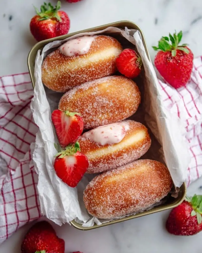 Strawberry Cream-Filled Yeast Doughnuts with Strawberry Sugar Dust Recipe