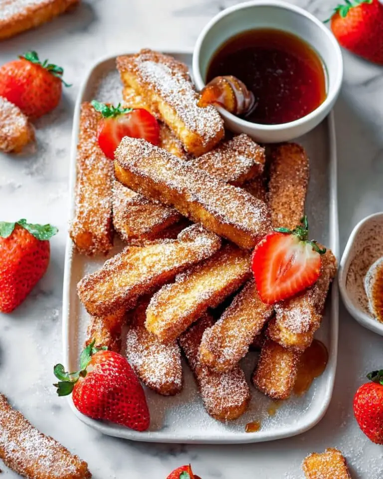 Air Fryer French Toast Sticks with Orange Cinnamon Custard Recipe