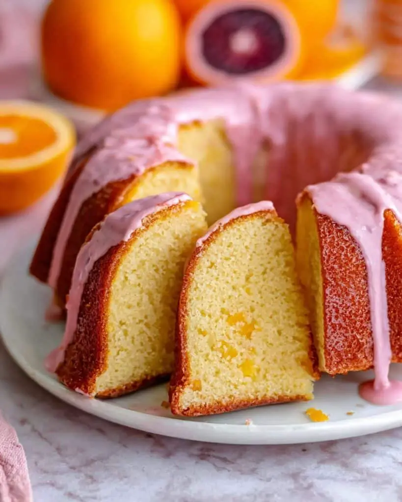 Moist Blood Orange Pound Cake with Sour Cream Recipe
