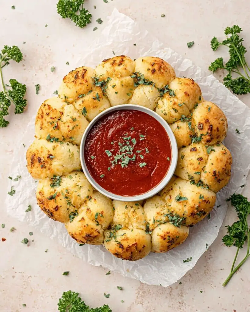 Pull-Apart Garlic Bread Wreath Recipe