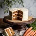 Carrot Cake with Praline Filling and Cream Cheese Frosting Recipe