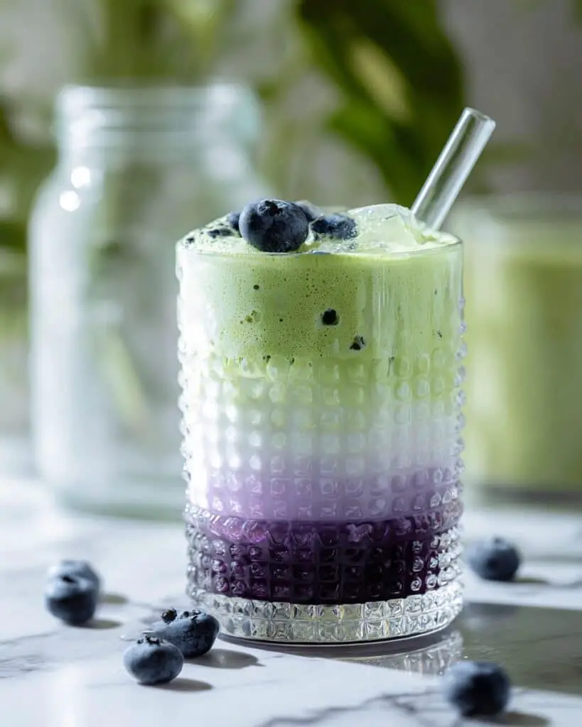 Iced Blueberry Matcha Latte Recipe