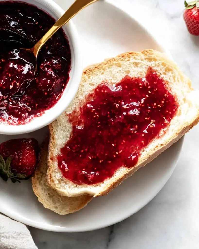 Easy Bourbon Strawberry Jam (No Pectin, No Canning) Recipe