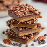Saltine Cracker Toffee with Chocolate and Pecans Recipe