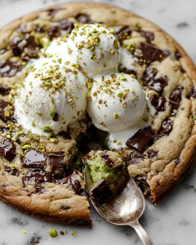 Pistachio Cream Skillet Cookie Recipe