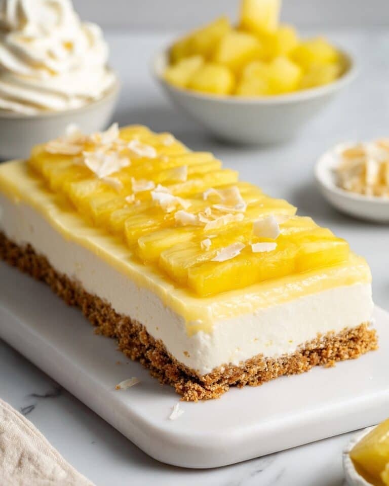 No Bake Vegan Pineapple Cheesecake Recipe
