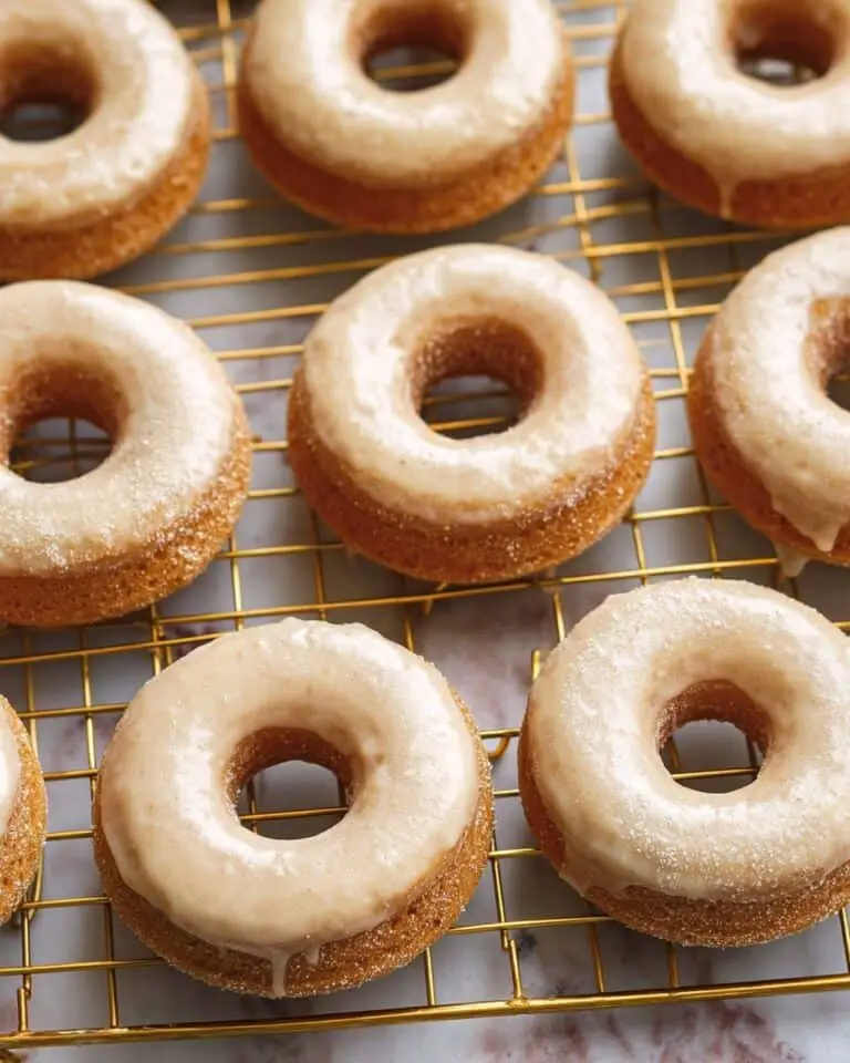 Baked Pumpkin Donuts with Cinnamon Sugar Coating and Cream Cheese Glaze Recipe