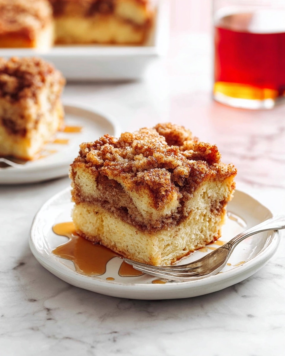 The image shows a close-up of a white baking dish filled with a layered bread pudding. At the bottom, there are soft, moist bread pieces soaked in a custard mixture, visible as shiny and dense. On top, there are toasted bread chunks that are golden brown with darker, almost burnt spots, mixed with a crumbly layer that looks like cinnamon sugar or a soft streusel topping, giving it a rough texture. The whole dish sits against a white marbled surface. photo taken with an iphone --ar 4:5 --v 7