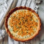 Buttermilk Quiche with Ham, Cheddar, and Chives Recipe