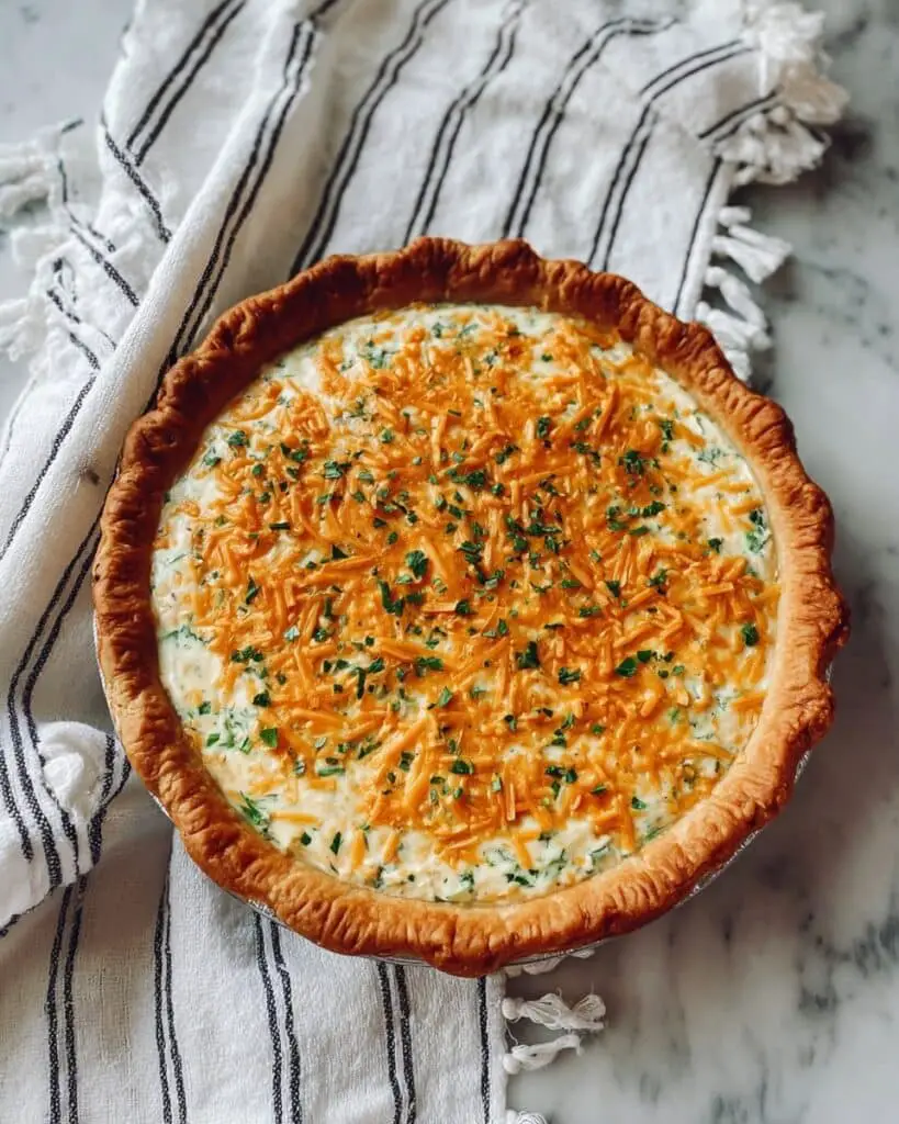 Buttermilk Quiche with Ham, Cheddar, and Chives Recipe