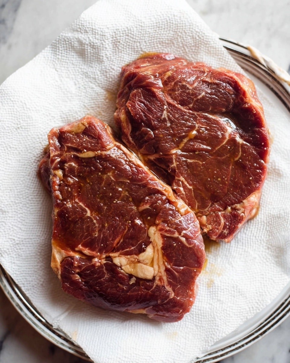 The image shows a wooden board with sliced cooked steak arranged in a row. The steak slices have a dark brown grilled crust on the outside, and the inside is pink and juicy. The texture looks tender with some grill marks visible on the meat. A woman's hand holds the left side of the board, while another woman's hand is seen holding the right side. The background is changed to a white marbled texture. photo taken with an iphone --ar 4:5 --v 7