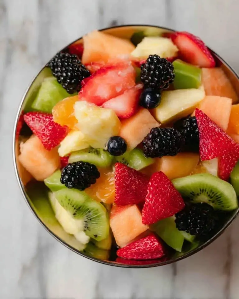 Easter Fruit Salad with Lime, Mint, and Vanilla Glaze Recipe