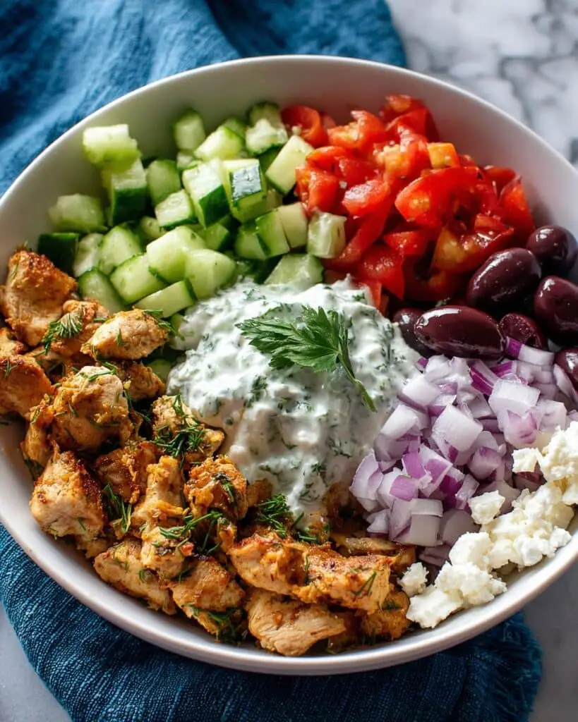 Skillet Greek Chicken with Toppings Recipe
